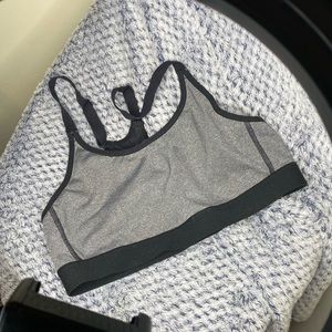 Grey sports bra